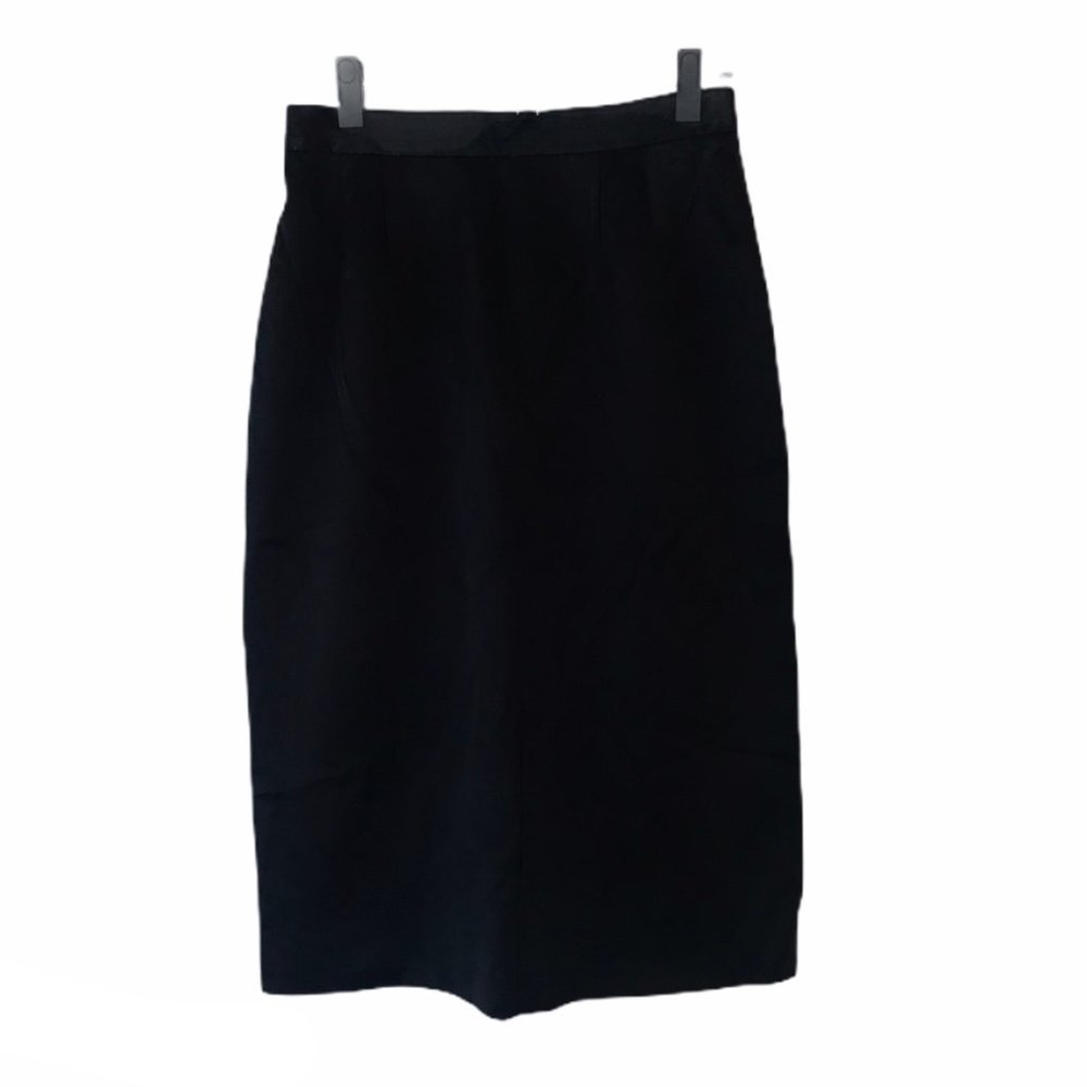 Ted Lapidus Paris Vintage Midi Pencil Skirt Black